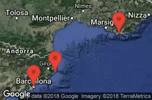BARCELONA, SPAIN, PROVENCE (TOULON), FRANCE, PALAMOS - SPAIN