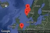 London, Southampton, England, AT SEA, Haugesund, Norway, ALESUND, NORWAY, FLAM, NORWAY, BERGEN, NORWAY