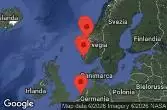 Amsterdam, Netherlands, AT SEA, Haugesund, Norway, OLDEN, NORWAY, ALESUND, NORWAY, STAVANGER, NORWAY