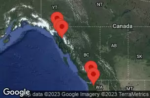 VANCOUVER, BRITISH COLUMBIA, AT SEA, JUNEAU, ALASKA, SKAGWAY, ALASKA, ENDICOTT ARM & DAWES GLACIER, SEATTLE, WASHINGTON