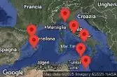 BARCELONA, SPAIN, PALMA DE MALLORCA, SPAIN, AT SEA, Florence, Pisa, La Spezia, Italy, Civitavecchia, Italy, Naples, Capri, Italy, VALLETTA, MALTA, Sicily, Palermo, Italy