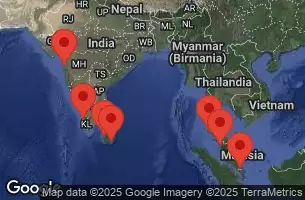 CELEBRITY MILLENIUM - útvonalterv 12 éjszaka indulás SINGAPORE kelt 27/01/2026 - SINGAPORE, AT SEA, PENANG, MALAYSIA, PHUKET, THAILAND, Hambantota, Sri Lanka, COLOMBO, SRI LANKA, COCHIN, INDIA, MUMBAI (BOMBAY), INDIA