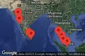 MUMBAI (BOMBAY), INDIA, GOA (MORMUGAO), INDIA, AT SEA, COLOMBO, SRI LANKA, Hambantota, Sri Lanka, PHUKET, THAILAND, PENANG, MALAYSIA, PORT KELANG, MALAYSIA, SINGAPORE