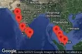 MUMBAI (BOMBAY), INDIA, GOA (MORMUGAO), INDIA, AT SEA, COCHIN, INDIA, COLOMBO, SRI LANKA, Hambantota, Sri Lanka, PHUKET, THAILAND, PENANG, MALAYSIA, PORT KELANG, MALAYSIA, SINGAPORE