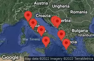 Civitavecchia, Italy, AT SEA, KATAKOLON, GREECE, CORFU, GREECE, DUBROVNIK, CROATIA, KOTOR, MONTENEGRO, SICILY (MESSINA), ITALY, NAPLES/CAPRI, ITALY, FLORENCE/PISA(LIVORNO),ITALY