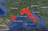 BARCELONA, SPAIN, Nice, Villefranche, France, PORTOFINO, ITALY, Florence, Pisa, La Spezia, Italy, Civitavecchia, Italy, Naples, Capri, Italy, AT SEA