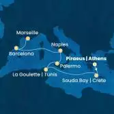 Greece, Tunisia, Italy, Spain, France