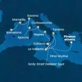 Greece, Malta, Italy, Corsica (France), France, Spain