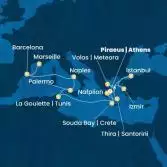 Greece, Turkey, Tunisia, Italy, Spain, France