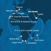 United Arab Emirates, Mauritius, South Africa, Namibia, Canary Islands, Morocco, Spain, Italy