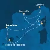 Spain, Balearic Islands, Corsica (France), France, Italy