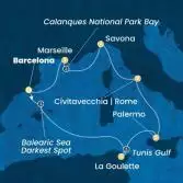 Spain, Tunisia, Italy, France