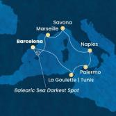 Spain, France, Italy, Tunisia