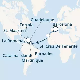 Spain, Canary Islands, Antilles, Dominican Republic, Virgin Islands