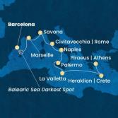 Spain, France, Italy, Malta, Greece