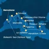 Spain, France, Italy, Malta, Greece