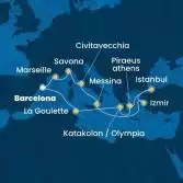 Spain, France, Italy, Turkey, Greece, Tunisia