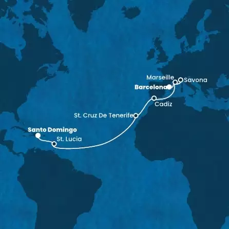 Spain, France, Italy, Canary Islands, Antilles