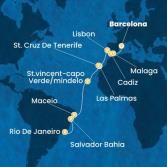 Spain, Portugal, Canary Islands, Cape Verde, Brazil