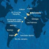 Spain, Portugal, Canary Islands, Cape Verde, Brazil