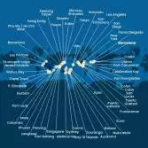 Spain, Portugal, The Azores, United States, Florida (USA), Panama, Mexico, USA, Hawaii, Fiji, New Zealand, Australia, Japan