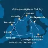 Italy, France, Spain, Balearic Islands