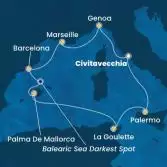 Italy, France, Spain, Balearic Islands