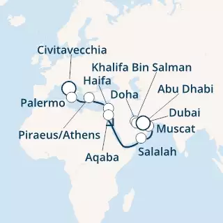 Italy, Greece, Jordan, Oman, United Arab Emirates