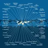 Italy, France, Spain, Portugal, The Azores, United States, Florida (USA), Panama, USA, Hawaii, New Zealand, Australia, Japan