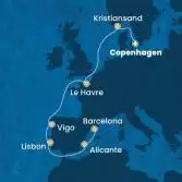Denmark, Norway, France, Spain, Portugal