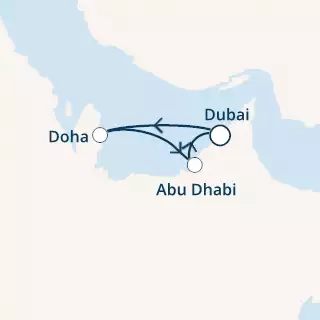 COSTA DIADEMA - útvonalterv 3 éjszaka indulás DUBAI kelt 20/10/2020 - United Arab Emirates