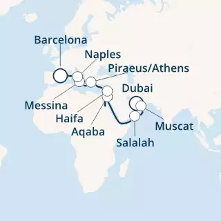 United Arab Emirates, Oman, Jordan, Greece, Italy, Spain