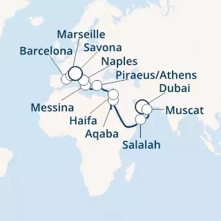 United Arab Emirates, Oman, Jordan, Greece, Italy, Spain, France