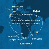 United Arab Emirates, Mauritius, South Africa, Namibia, Canary Islands, Morocco, Spain
