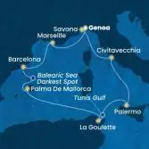 Italy, France, Spain, Balearic Islands, Tunisia