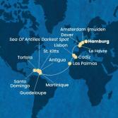 Germany, England, France, Portugal, Spain, Canary Islands, Antilles, Virgin Islands