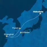 Japan, South Korea, China