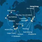 China, Vietnam, Singapore, Malaysia, Sri Lanka, Maldives, Mauritius, South Africa, Namibia, Cape Verde, Canary Islands, Spain