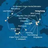 China, Vietnam, Singapore, Malaysia, Sri Lanka, Maldives, Mauritius, South Africa, Namibia, Cape Verde, Canary Islands, Spain