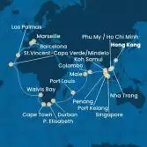 China, Vietnam, Singapore, Malaysia, Sri Lanka, Maldives, Mauritius, South Africa, Namibia, Cape Verde, Canary Islands, Spain