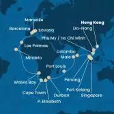 China, Vietnam, Singapore, Malaysia, Sri Lanka, Maldives, Mauritius, South Africa, Namibia, Cape Verde, Canary Islands, Spain