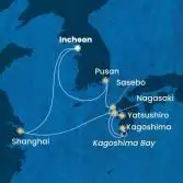 South Korea, Japan, China