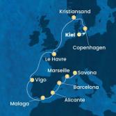 Germany, Denmark, Norway, France, Spain, Italy