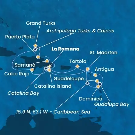 Dominican Republic, Turks Islands, Antilles, Dominica, Virgin Islands
