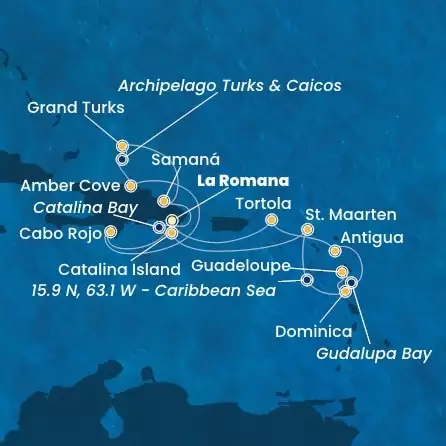 Dominican Republic, Turks Islands, Antilles, Dominica, Virgin Islands