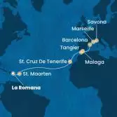 Dominican Republic, Antilles, Canary Islands, Morocco, Spain, France, Italy