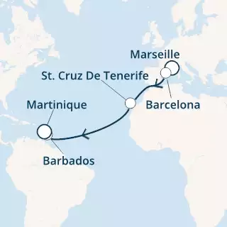 France, Spain, Canary Islands, Antilles