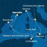 France, Spain, Tunisia, Italy