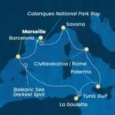 France, Spain, Tunisia, Italy