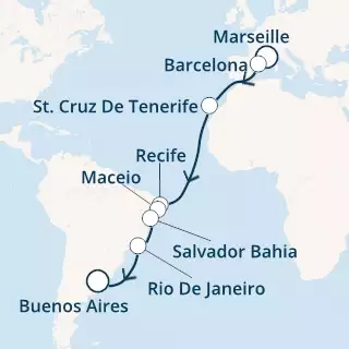 France, Spain, Canary Islands, Brazil, Argentina